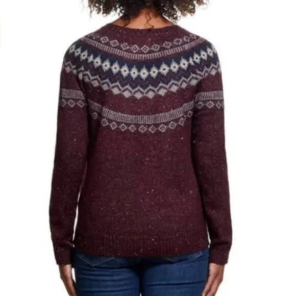 Weatherproof Plum Fair Isle Sweater - Picture 2 of 7